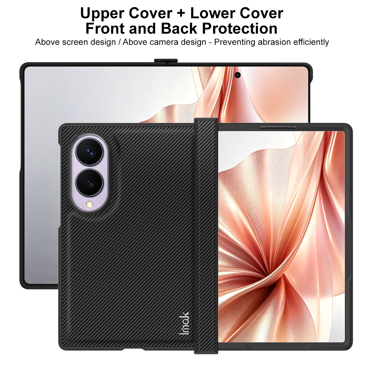 Husa pentru Samsung Galaxy Z Fold8 F971, Imak, Carbon, Neagra