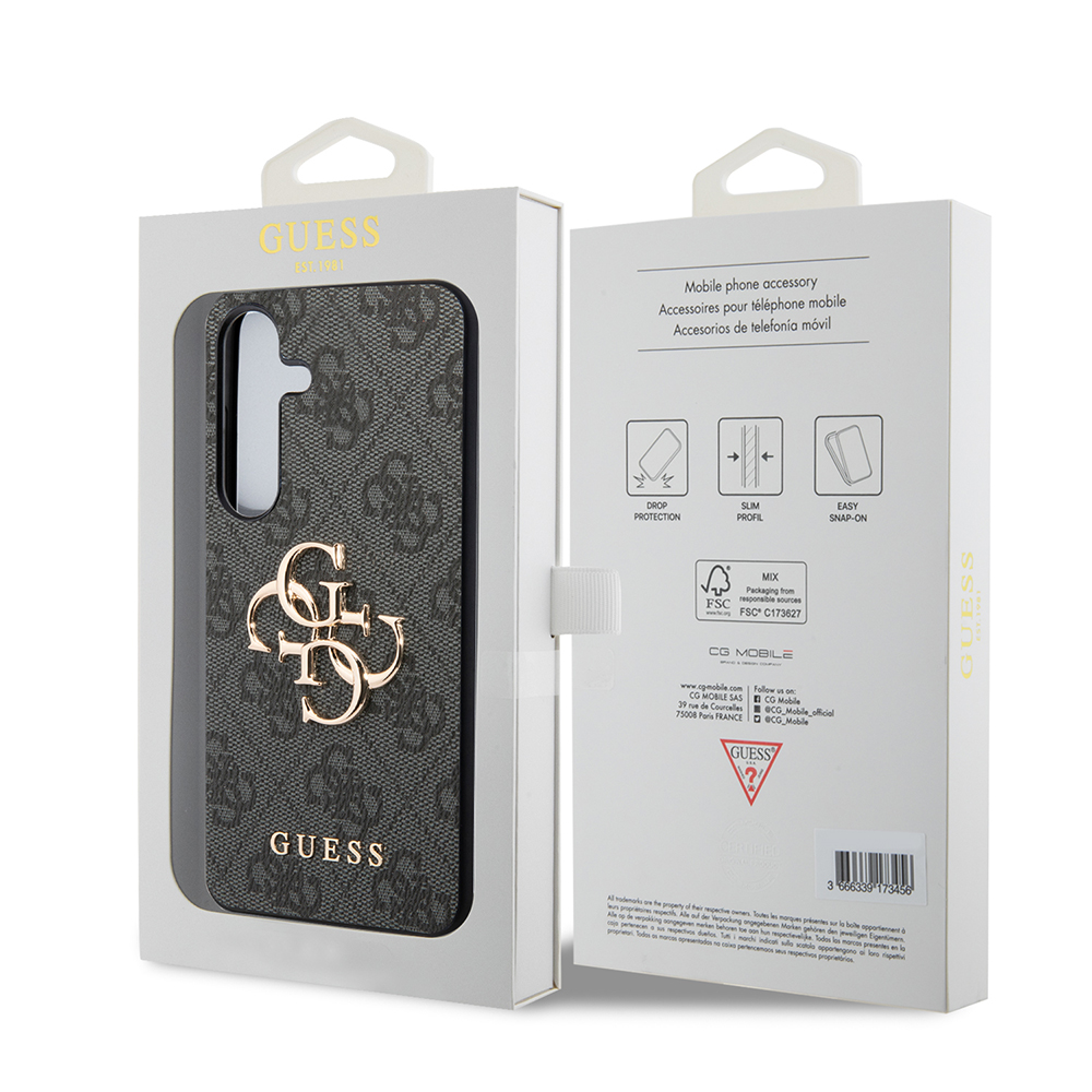 Husa pentru Samsung Galaxy S24+ S926, Guess, 4G Big Logo, Neagra, Resigilata