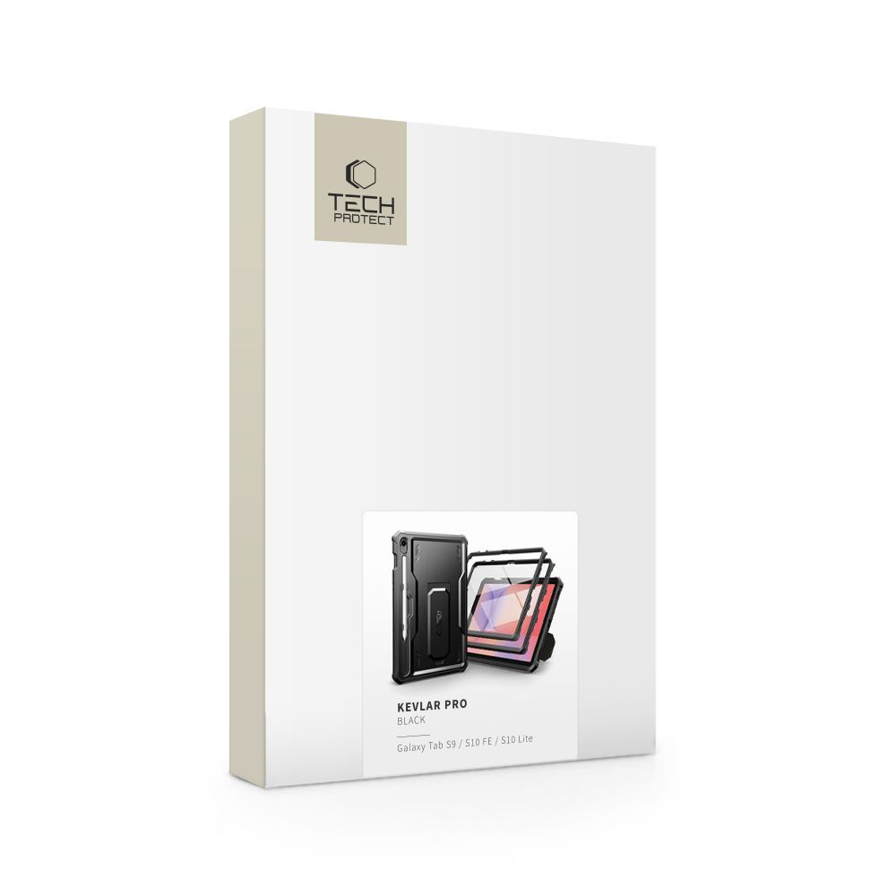 Husa pentru Samsung Galaxy Tab S10 Lite / Tab S10 FE / Tab S9, Tech-Protect, Kevlar Pro, Neagra