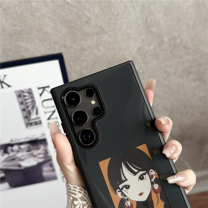 Husa pentru Samsung Galaxy S23 Ultra S918, OEM, Display Customized E-Ink, Neagra