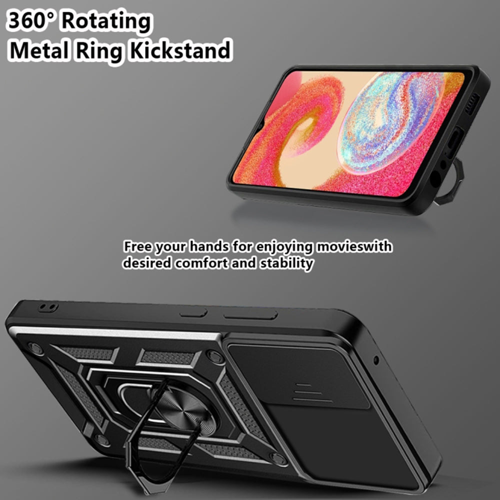 Husa pentru Samsung Galaxy A04e A042 / M04 M045, Techsuit, CamShield, Neagra