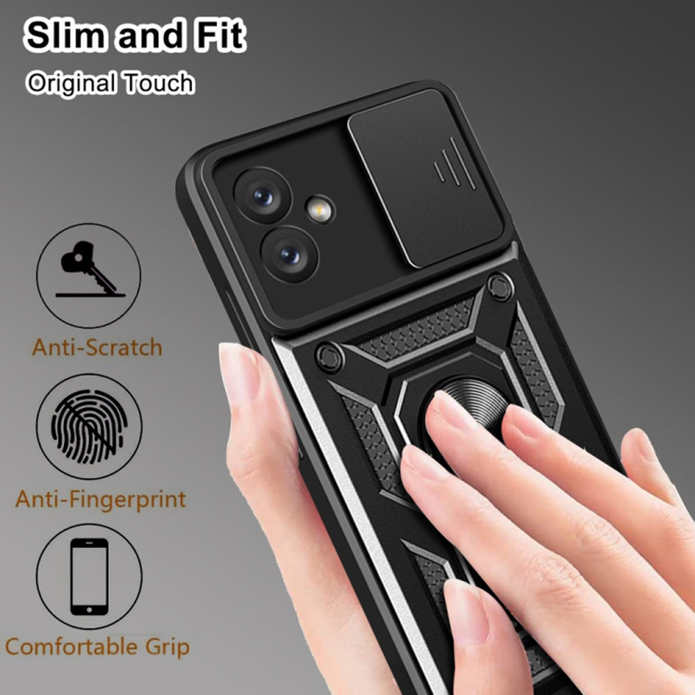 Husa pentru Samsung Galaxy A04e A042 / M04 M045, Techsuit, CamShield, Neagra