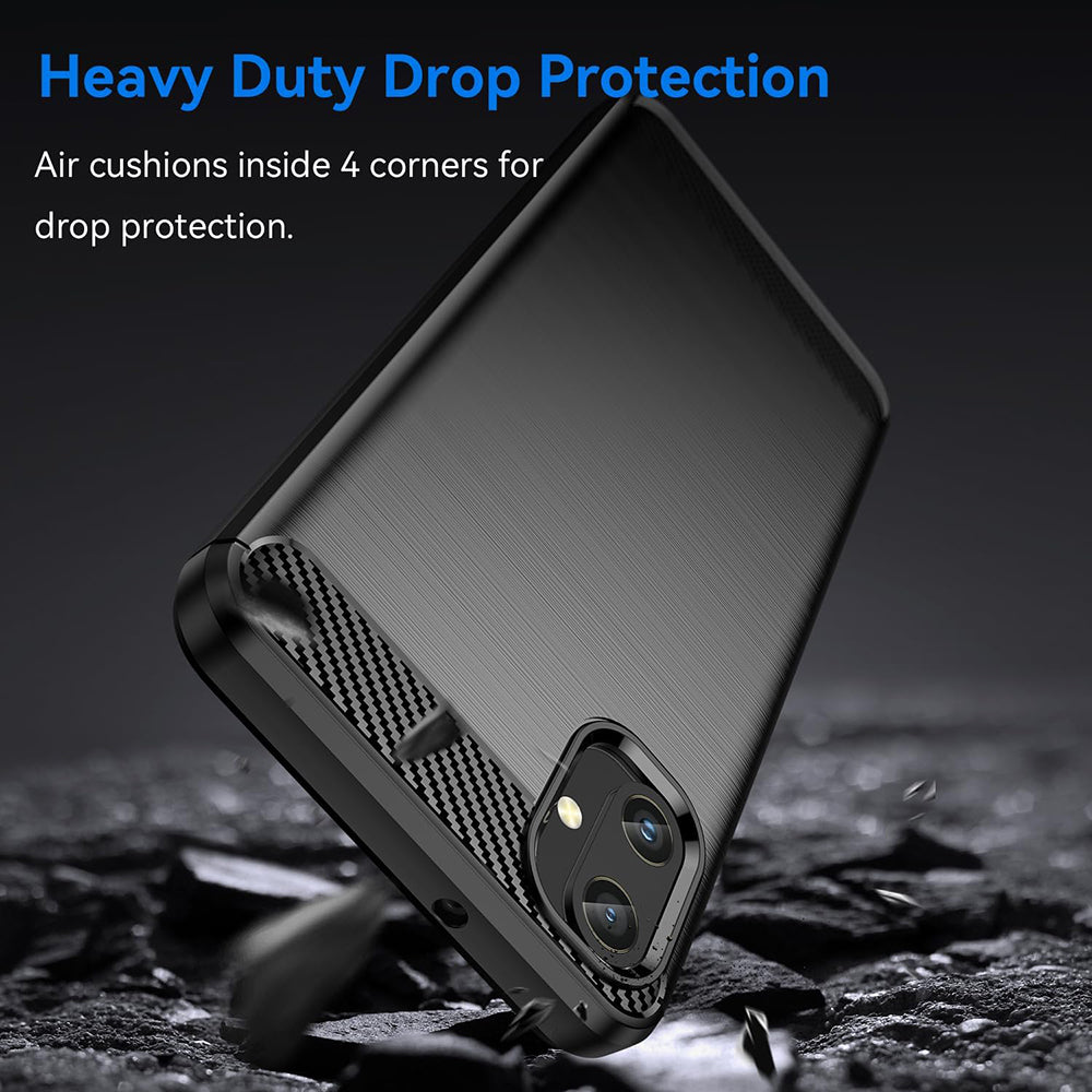Husa pentru Samsung Galaxy A05 A055, Techsuit, Carbon, Neagra