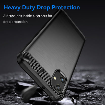 Husa pentru Samsung Galaxy A05 A055, Techsuit, Carbon, Neagra