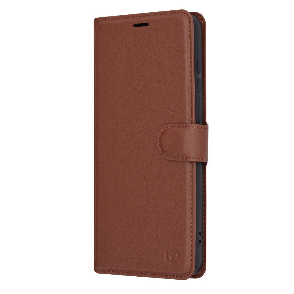 Husa pentru Samsung Galaxy A05 A055, Techsuit, Leather Folio, Maro