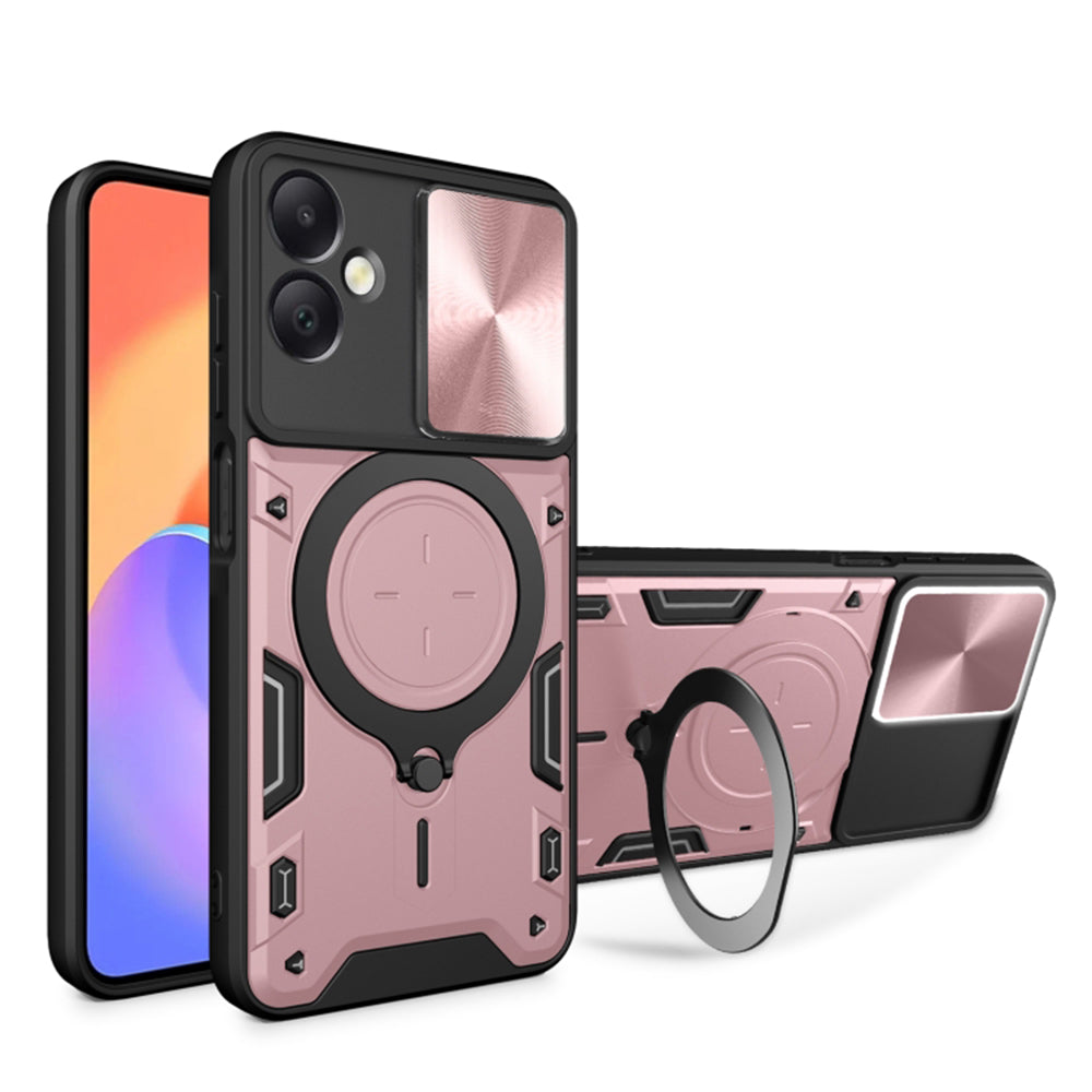 Husa pentru Samsung Galaxy A06 A065, Techsuit, CamGuard Pro, Roz Aurie