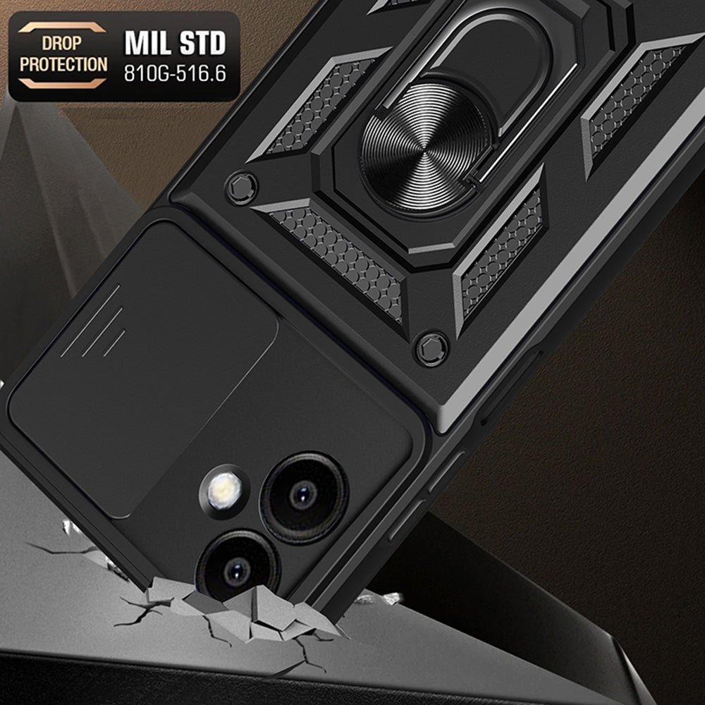 Husa pentru Samsung Galaxy A06 A065, Techsuit, CamShield, Neagra