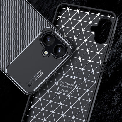 Husa pentru Samsung Galaxy A06 A065, Techsuit, CarbonFiber, Neagra