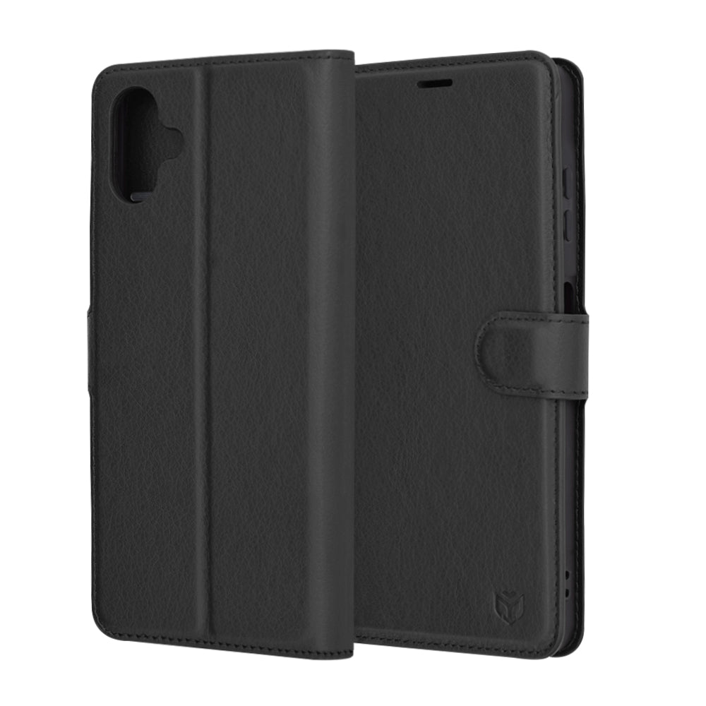 Husa pentru Samsung Galaxy A06 A065, Techsuit, Leather Folio, Neagra