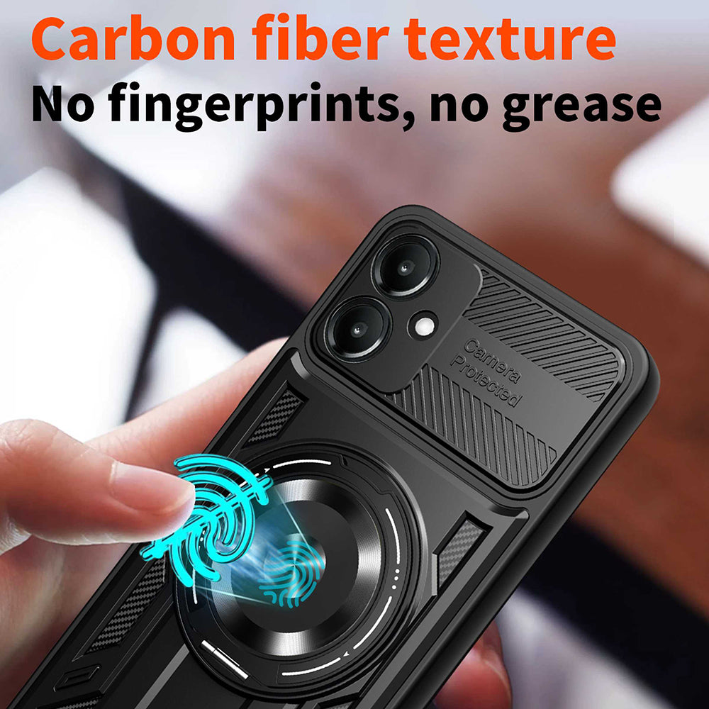 Husa pentru Samsung Galaxy A06 A065, Techsuit, RuggedCam, Neagra