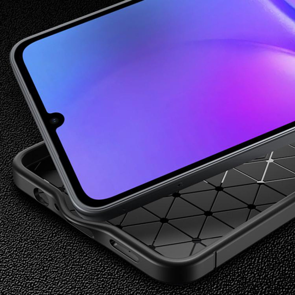 Husa pentru Samsung Galaxy A07 4G A075, Techsuit, CarbonFiber, Neagra