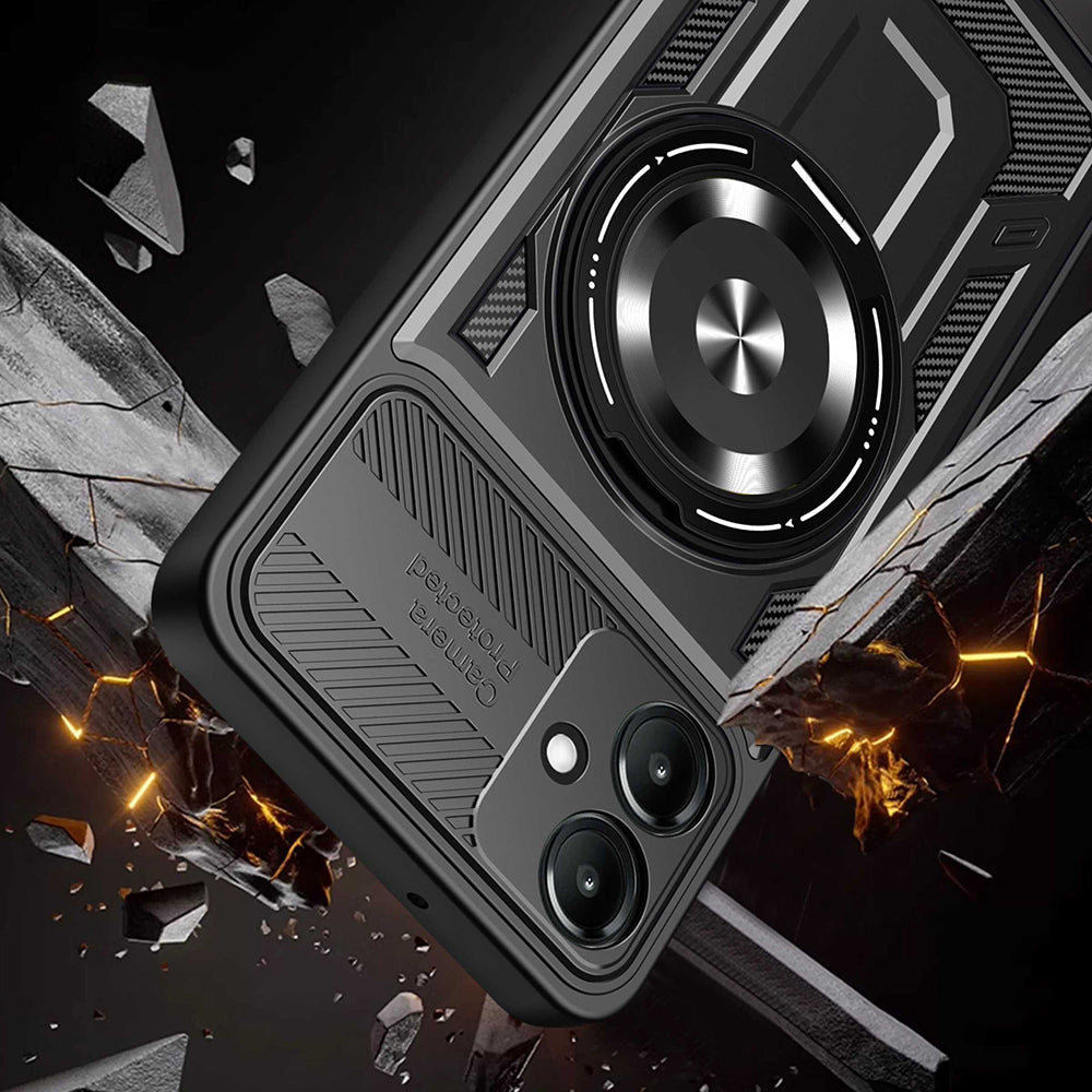 Husa pentru Samsung Galaxy A07 4G A075, Techsuit, RuggedCam, Gri