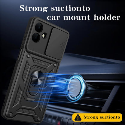 Husa pentru Samsung Galaxy A08 4G A085 / A07 5G A076, Techsuit, CamShield, Neagra