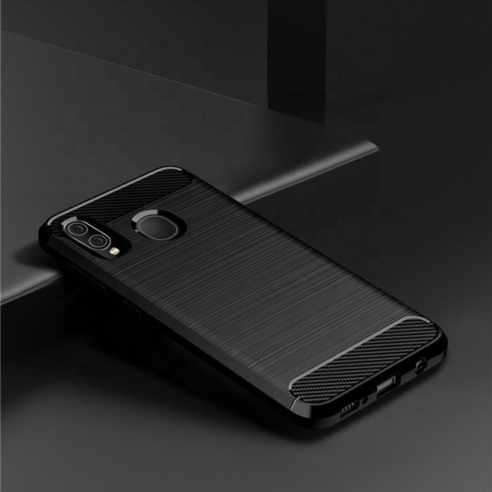 Husa pentru Samsung Galaxy A10 A105 / M10 M105, Techsuit, Carbon, Neagra