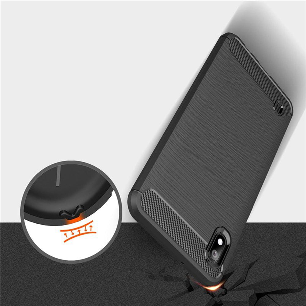 Husa pentru Samsung Galaxy A10 A105 / M10 M105, Techsuit, Carbon, Neagra