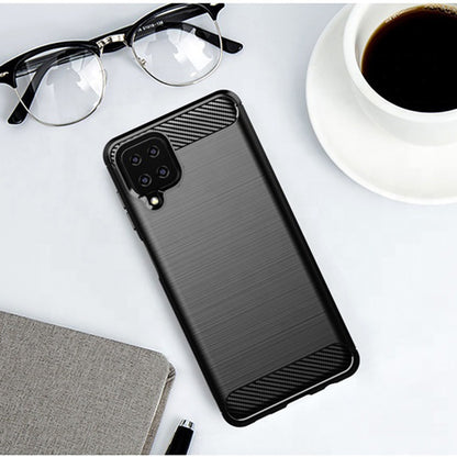 Husa pentru Samsung Galaxy A12 Nacho A127 / A12 A125, Techsuit, Carbon, Neagra