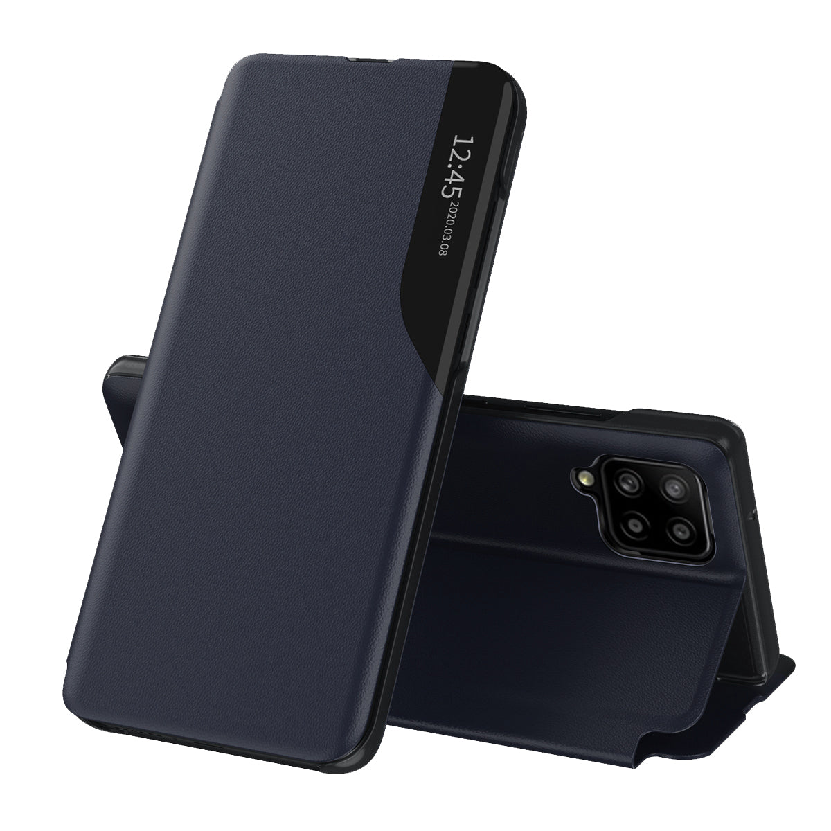 Husa pentru Samsung Galaxy A12 Nacho A127 / A12 A125, Techsuit, eFold, Albastra Inchis