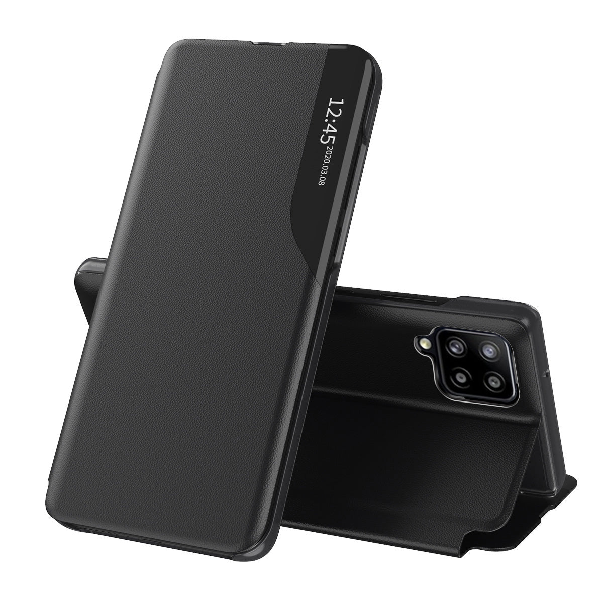 Husa pentru Samsung Galaxy A12 Nacho A127 / A12 A125, Techsuit, eFold, Neagra