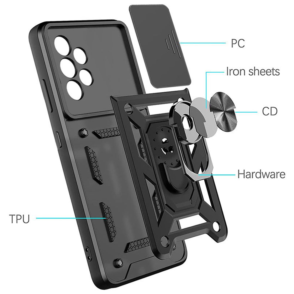 Husa pentru Samsung Galaxy A13 A135, Techsuit, CamShield, Neagra