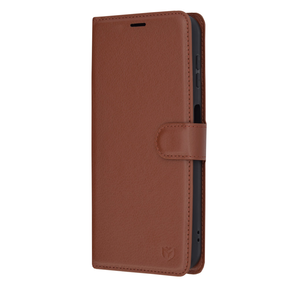 Husa pentru Samsung Galaxy A14 A145 / A14 5G A146, Techsuit, Leather Folio, Maro