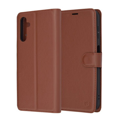 Husa pentru Samsung Galaxy A14 A145 / A14 5G A146, Techsuit, Leather Folio, Maro