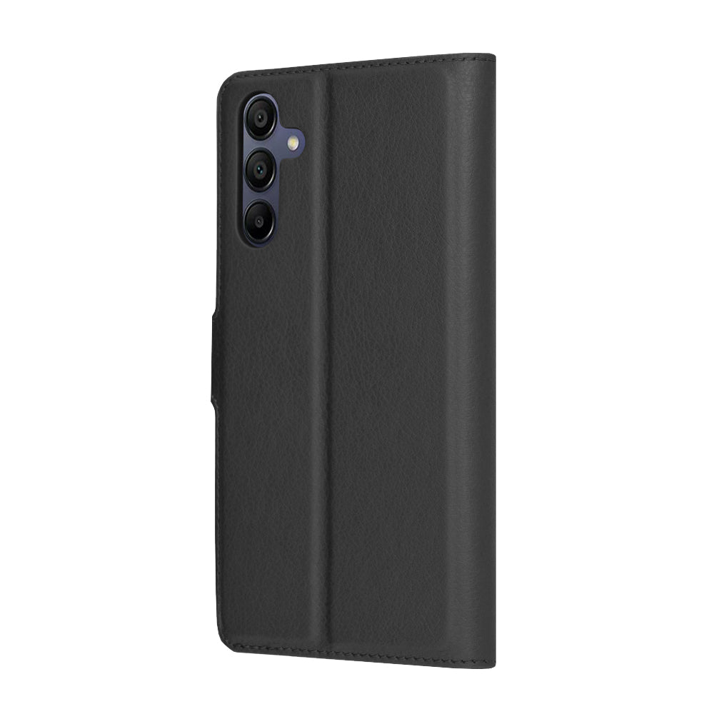 Husa pentru Samsung Galaxy A15 5G A156 / A15 A155, Techsuit, Leather Folio, Neagra