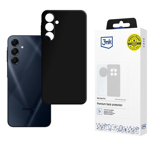 Husa pentru Samsung Galaxy A16 5G A166 / A16 4G A165, 3MK, Pro, Neagra Mata