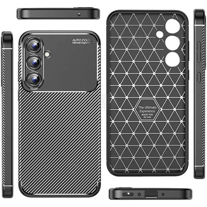 Husa pentru Samsung Galaxy A16 5G A166 / A16 4G A165, Techsuit, CarbonFiber, Neagra