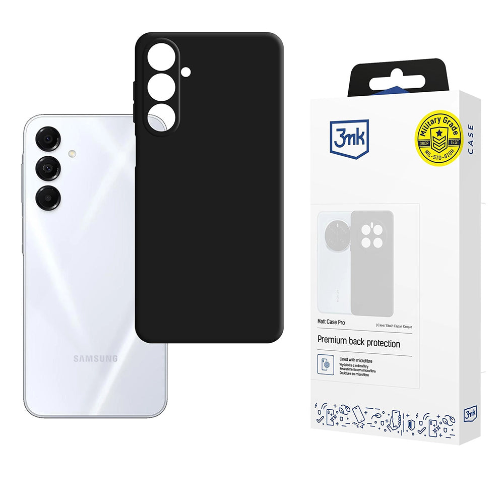 Husa pentru Samsung Galaxy A17 4G / A17 5G, 3MK, Pro, Neagra Mata