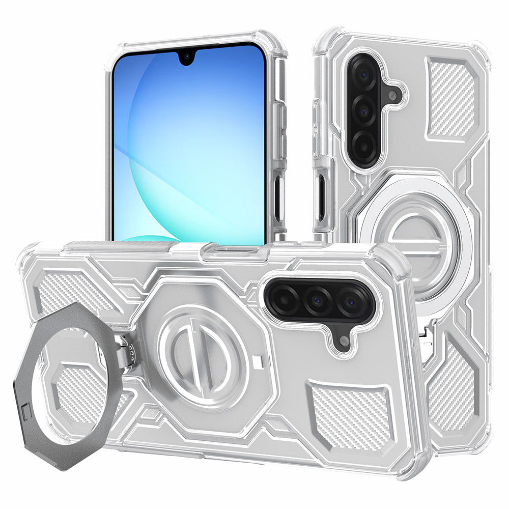 Husa pentru Samsung Galaxy A17 4G / A17 5G, Techsuit, Carbon Shield Pro, Alba