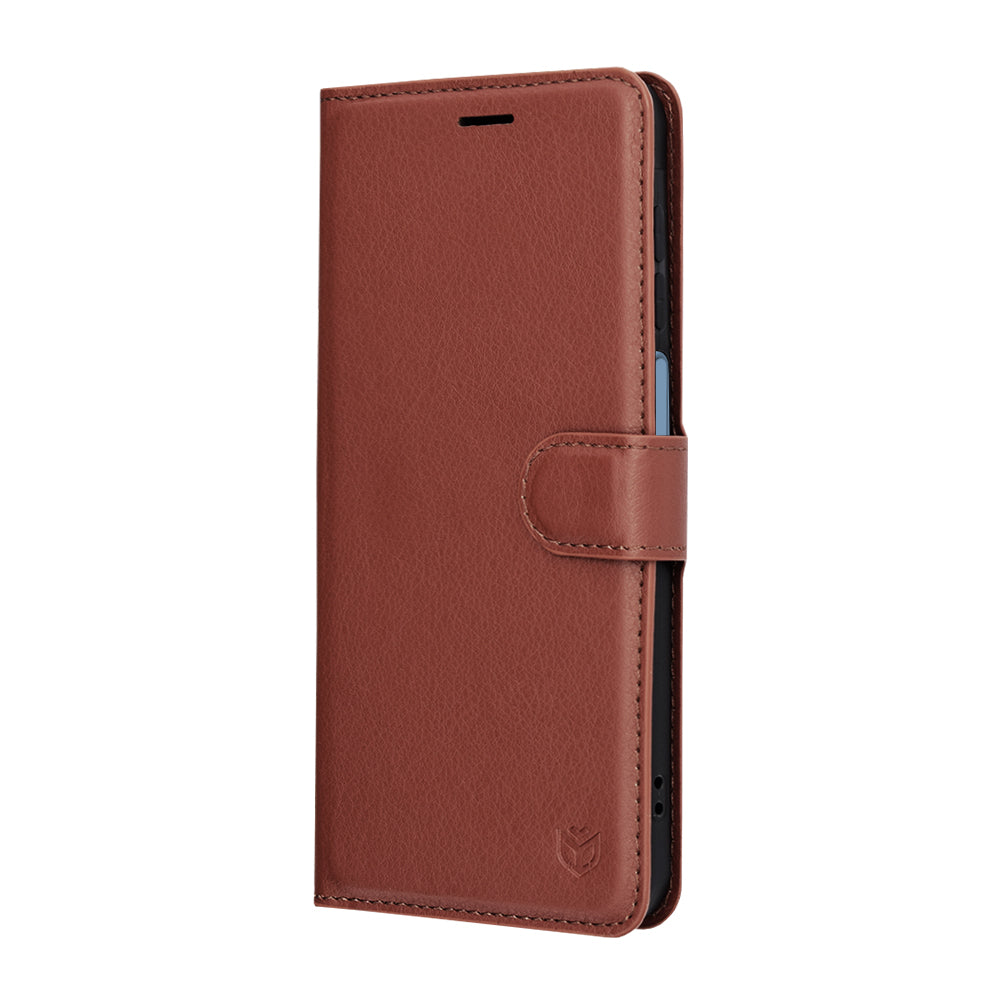 Husa pentru Samsung Galaxy A17 4G / A17 5G, Techsuit, Leather Folio, Maro