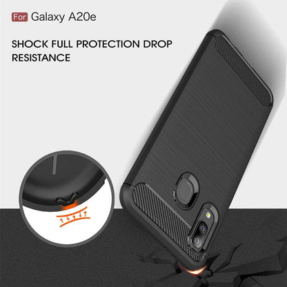 Husa pentru Samsung Galaxy A20e A202, Techsuit, Carbon, Neagra