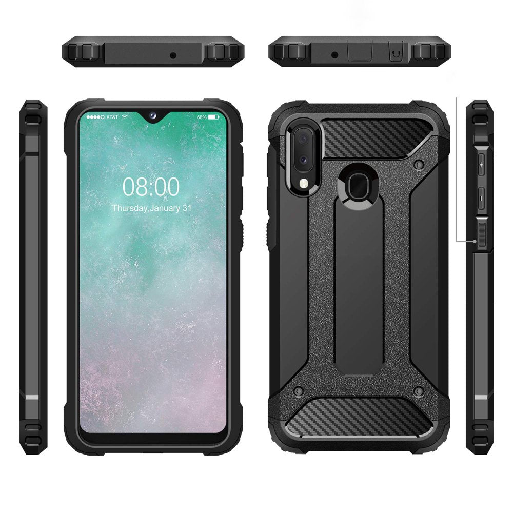 Husa pentru Samsung Galaxy A20e A202, Techsuit, Hybrid Armor, Neagra