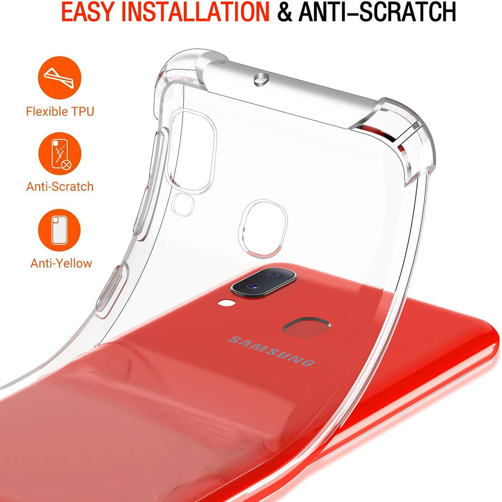 Husa pentru Samsung Galaxy A20e A202, Techsuit, Shockproof Clear, Transparenta