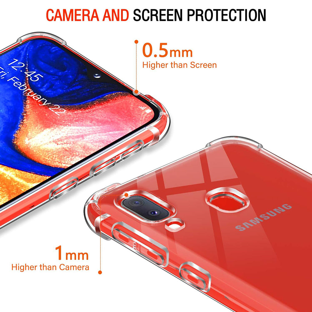 Husa pentru Samsung Galaxy A20e A202, Techsuit, Shockproof Clear, Transparenta