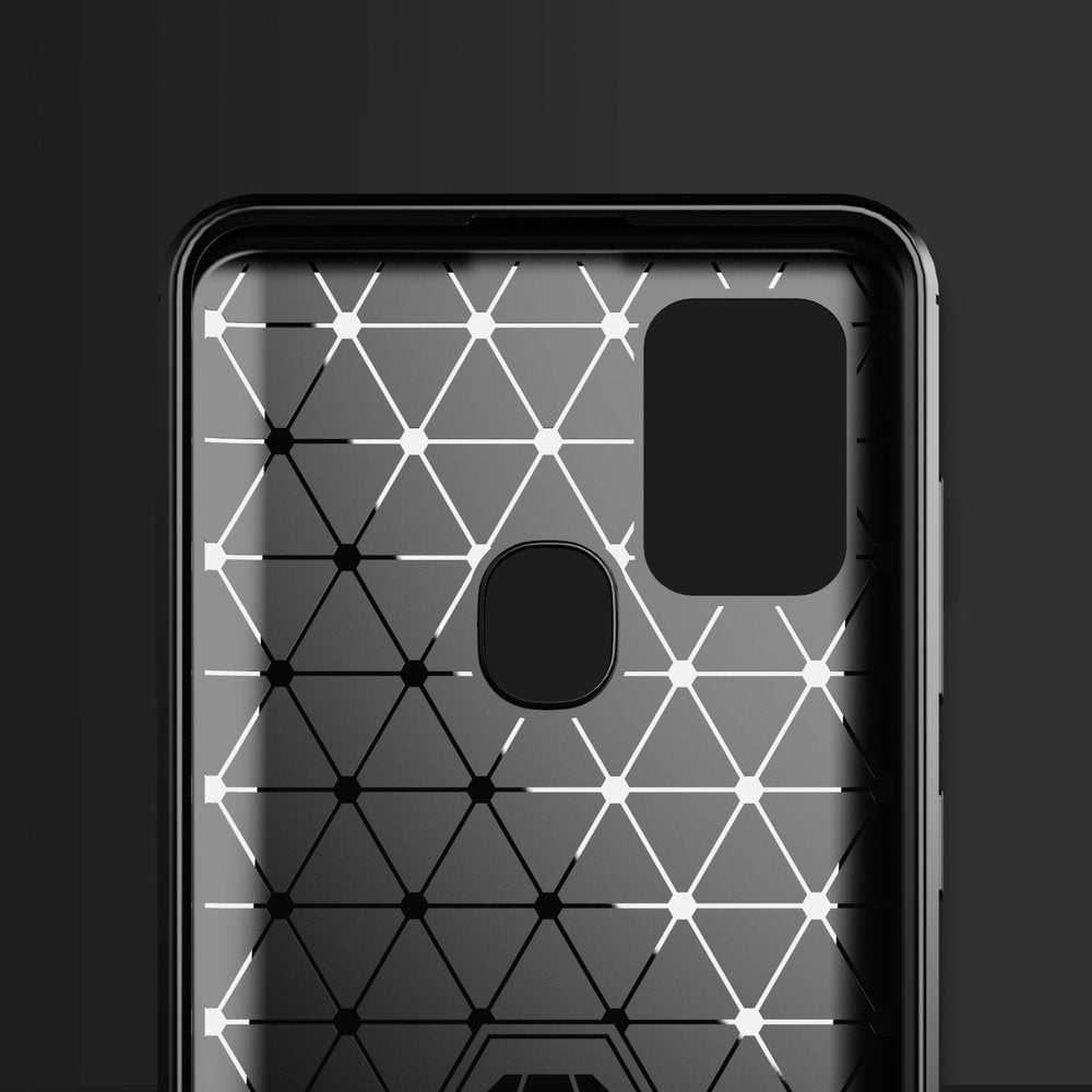 Husa pentru Samsung Galaxy A21s A217, Techsuit, Carbon, Neagra