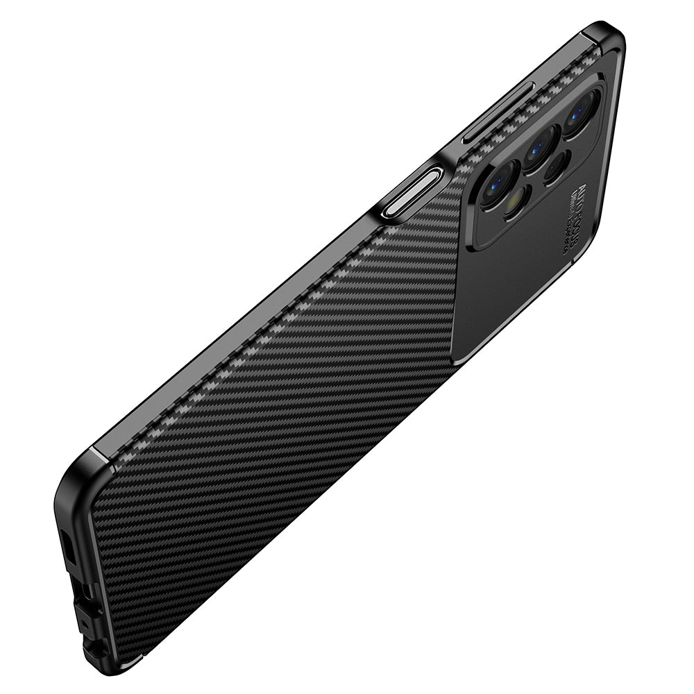 Husa pentru Samsung Galaxy A23 5G A236 / A23 A235, Techsuit, CarbonFiber, Neagra
