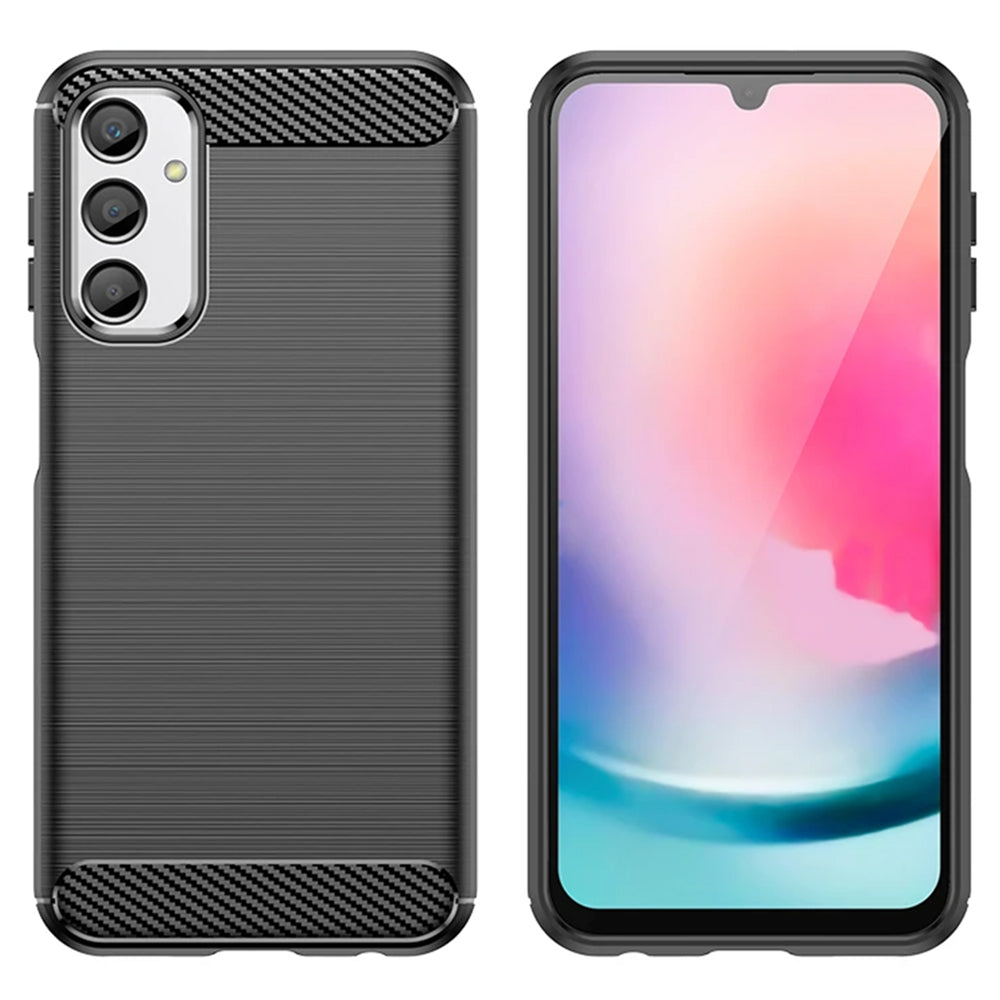 Husa pentru Samsung Galaxy A24 4G A245, Techsuit, Carbon, Neagra