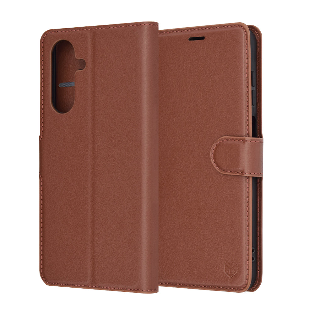 Husa pentru Samsung Galaxy A26 A266, Techsuit, Leather Folio, Maro