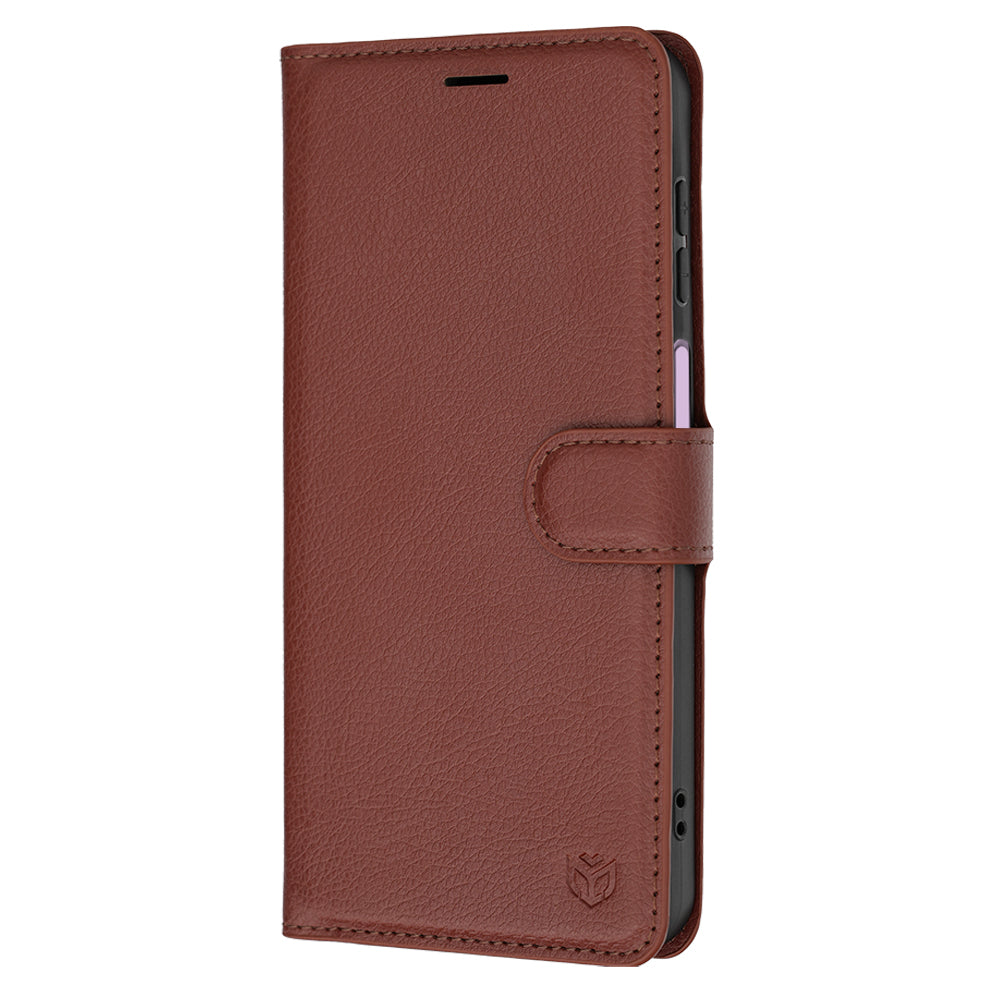 Husa pentru Samsung Galaxy A27 5G, Techsuit, Leather Folio, Maro