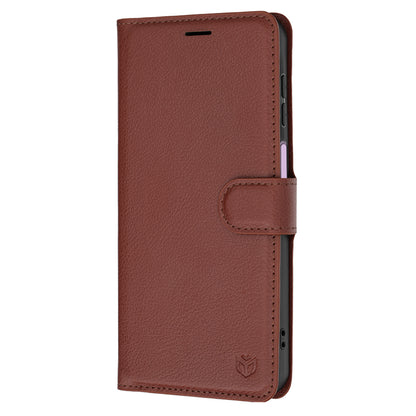 Husa pentru Samsung Galaxy A27 5G, Techsuit, Leather Folio, Maro