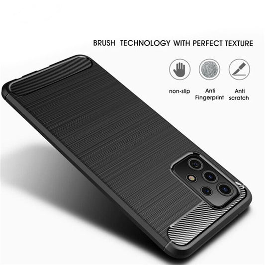 Husa pentru Samsung Galaxy A32 5G A326, Techsuit, Carbon, Neagra