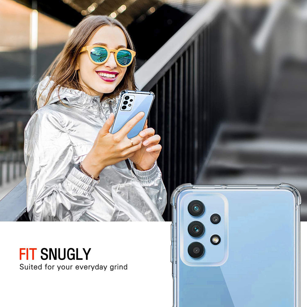 Husa pentru Samsung Galaxy A32 A325, Techsuit, Shockproof Clear, Transparenta