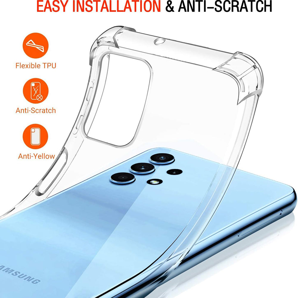 Husa pentru Samsung Galaxy A32 A325, Techsuit, Shockproof Clear, Transparenta