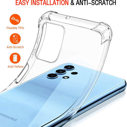 Husa pentru Samsung Galaxy A32 A325, Techsuit, Shockproof Clear, Transparenta
