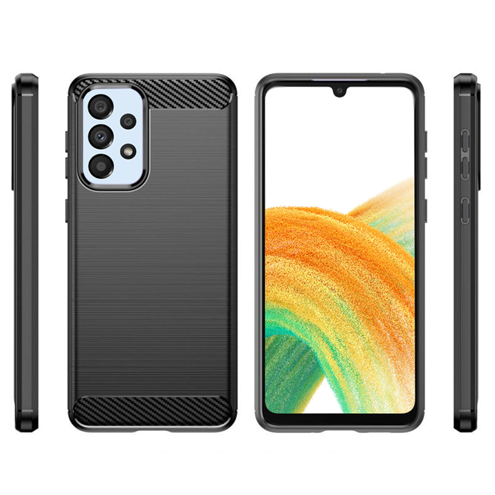 Husa pentru Samsung Galaxy A33 5G A336, Techsuit, Carbon, Neagra