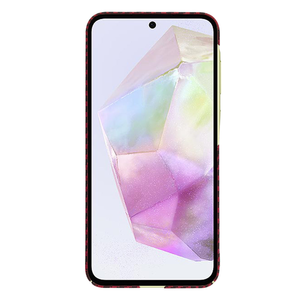 Husa pentru Samsung Galaxy A35 5G A356, Techsuit, Carbonite FiberShell, Rosie