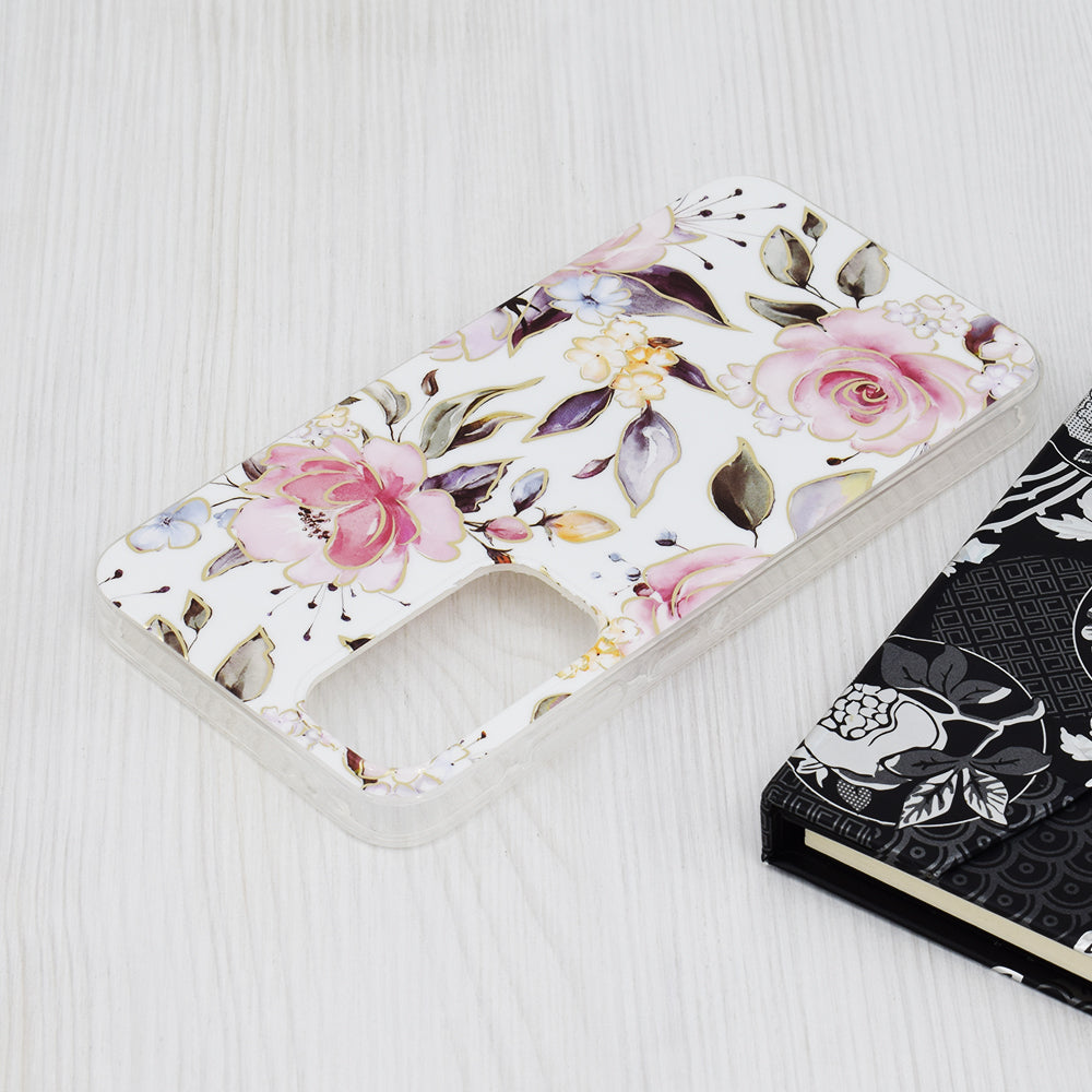 Husa pentru Samsung Galaxy A35 5G A356, Techsuit, Marble, Alba