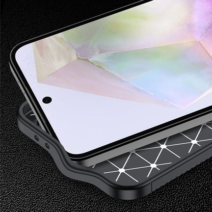 Husa pentru Samsung Galaxy A36 A366, Techsuit, CarbonFiber, Neagra