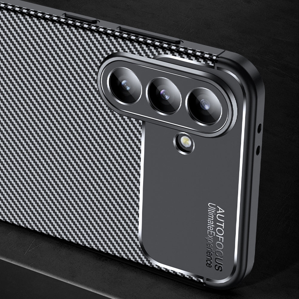 Husa pentru Samsung Galaxy A36 A366, Techsuit, CarbonFiber, Neagra
